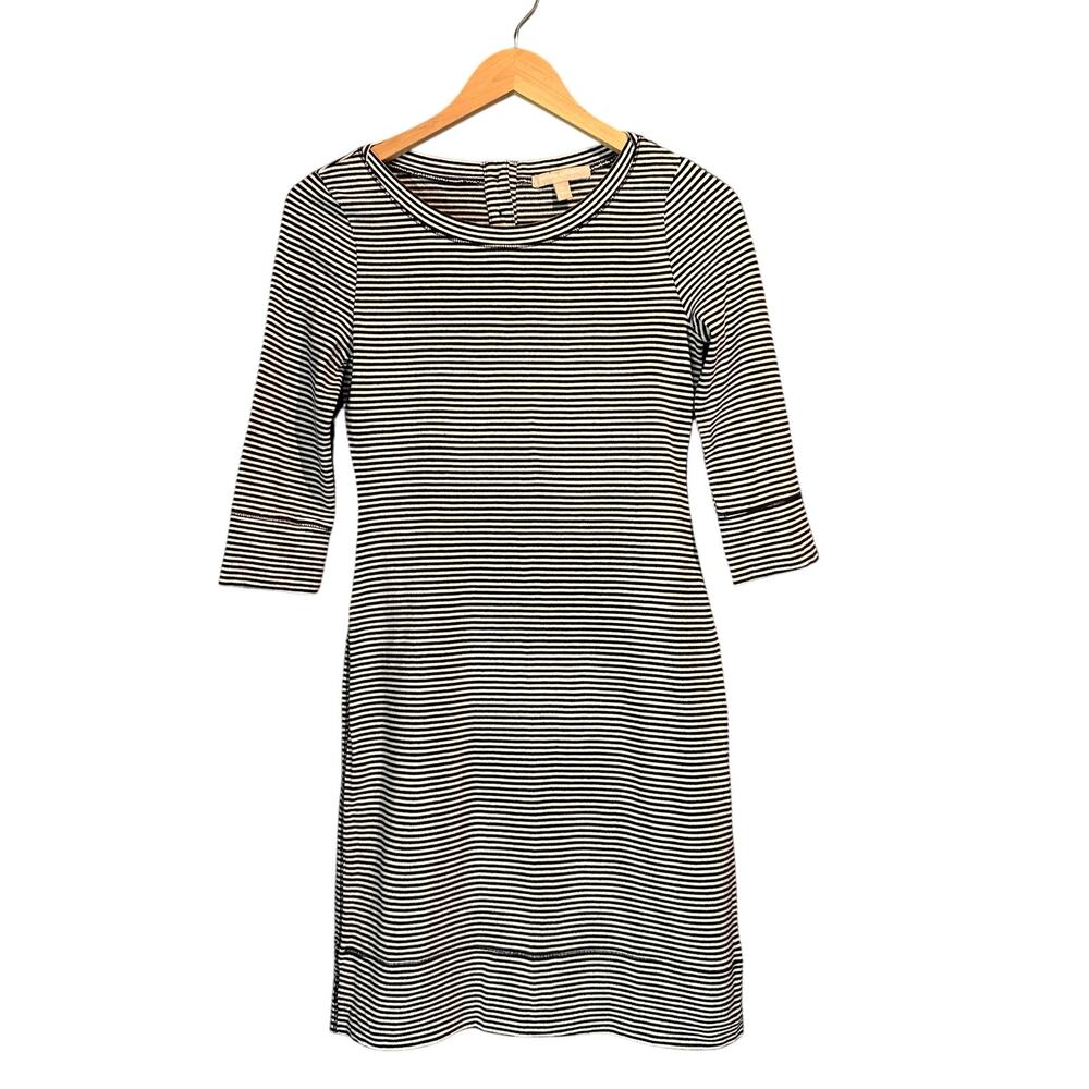 Banana Republic XS Knit Striped Mini Micro Dress Minimalist Coastal Nautical